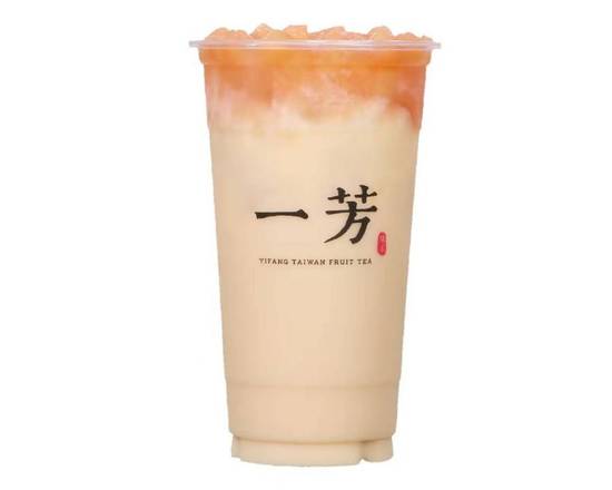 Peach Green Tea Latte 桃桃鮮奶綠